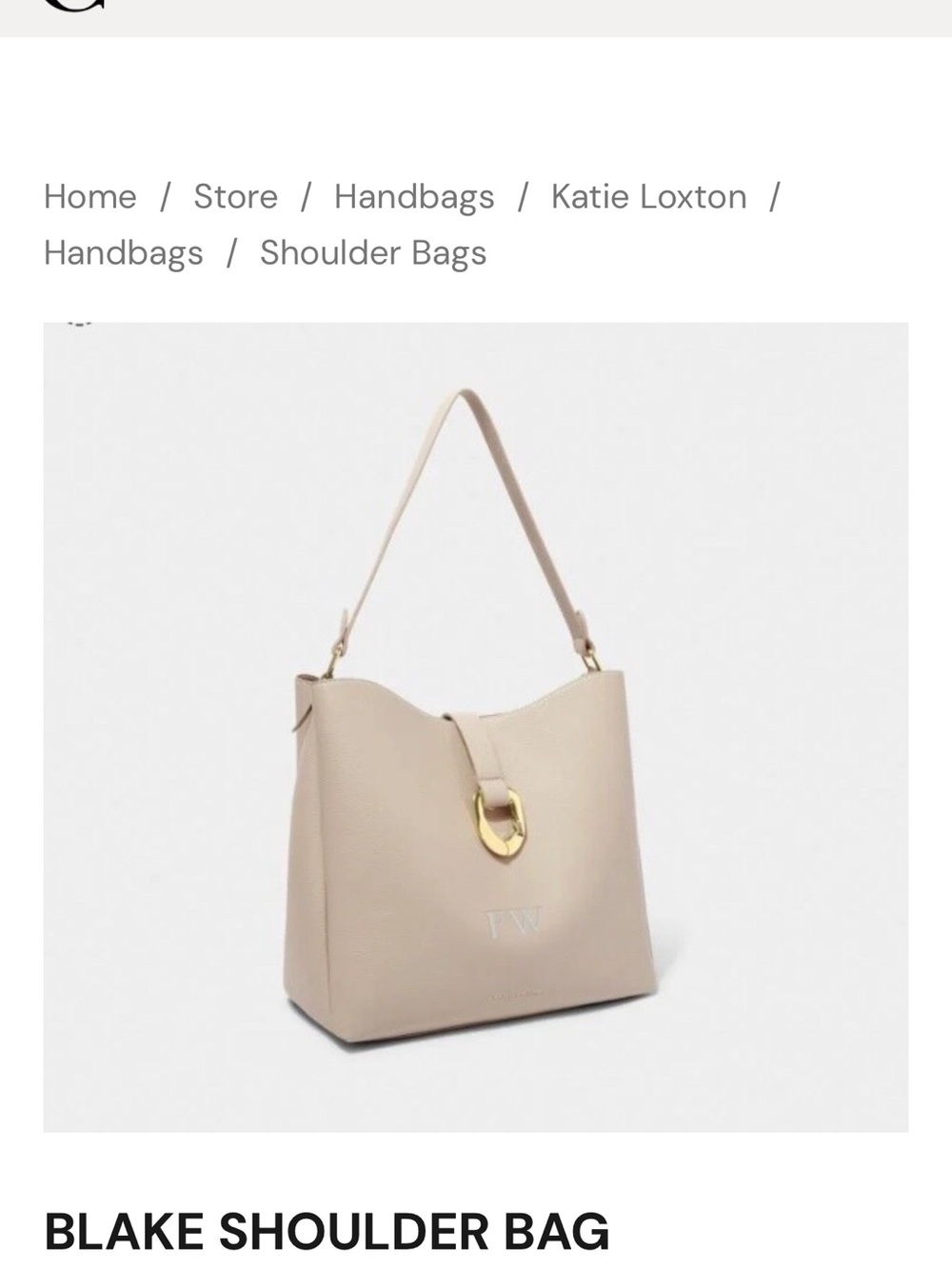 Sondra Roberts Beige Shoulder Hobo with Gold Accent